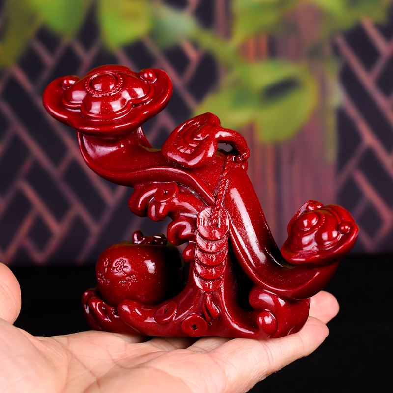 朱砂事事如意摆件居家装饰