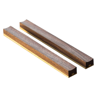 失物招领 慕古 长镇尺镇纸黑胡桃实木黄铜新中式文房用品礼品对装