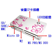 多功能手机读卡器SD/MS/TF/M2/CF/XD相机内存卡监控车载安卓苹果