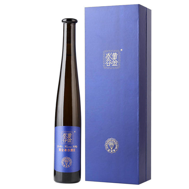 张裕黄金冰谷冰酒酒庄蓝钻级冰酒葡萄酒375ml 送礼礼盒新包装