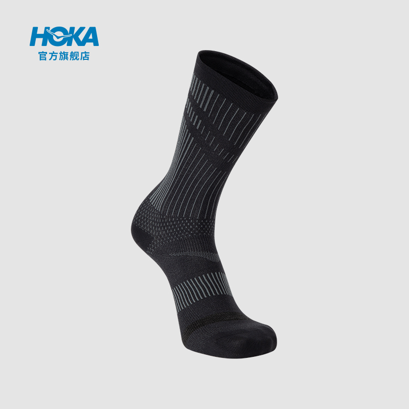 HOKA轻量透气越野跑中筒袜