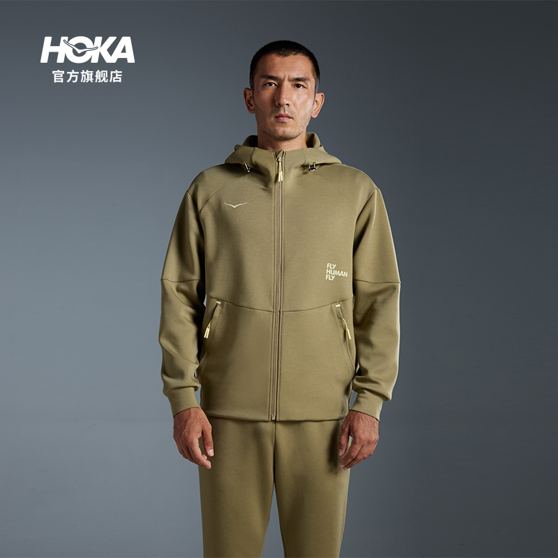 HOKA透气针织夹克休闲舒适