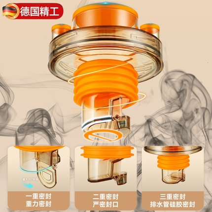 厨房下水管道三通防臭过滤器排水管道水槽净水器下水管防返臭神器