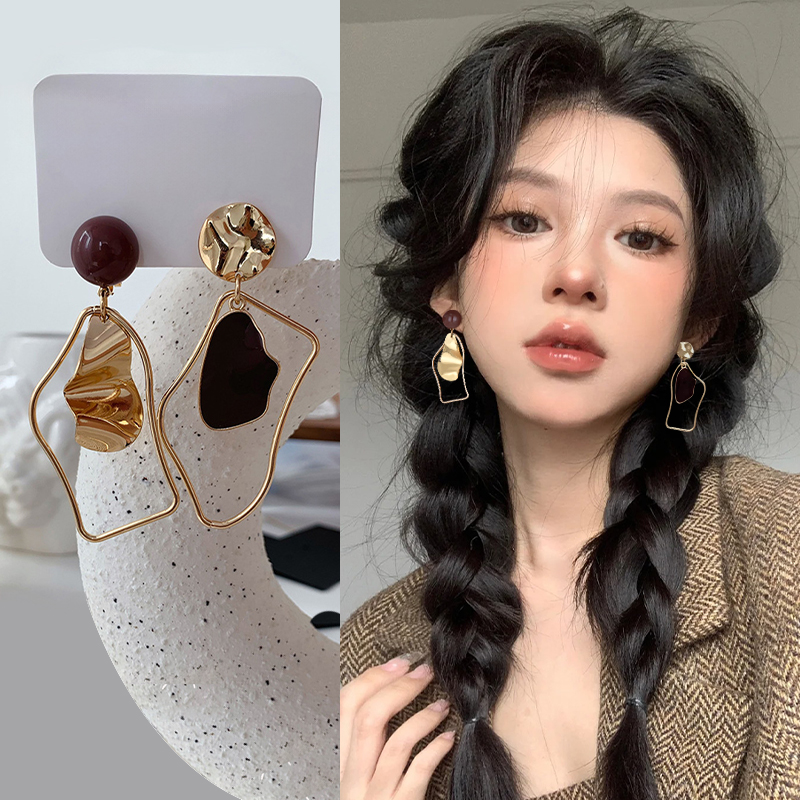 美拉德几何耳夹轻奢高级感