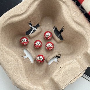 MISS 3735 JOJO原创设计简约气质女复古达摩蛋串珠S925纯银吊坠