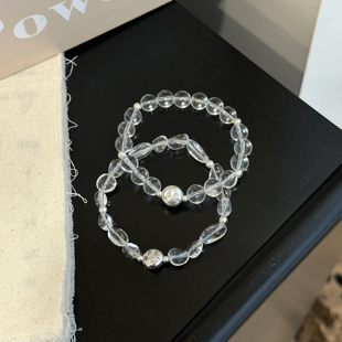 MISS 简约百搭气质女异形白水笑脸银手链 JOJO原创设计时尚