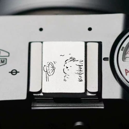 【飘逸小狗系列】适用富士/佳能/尼康/索尼相机金热靴盖快门定制