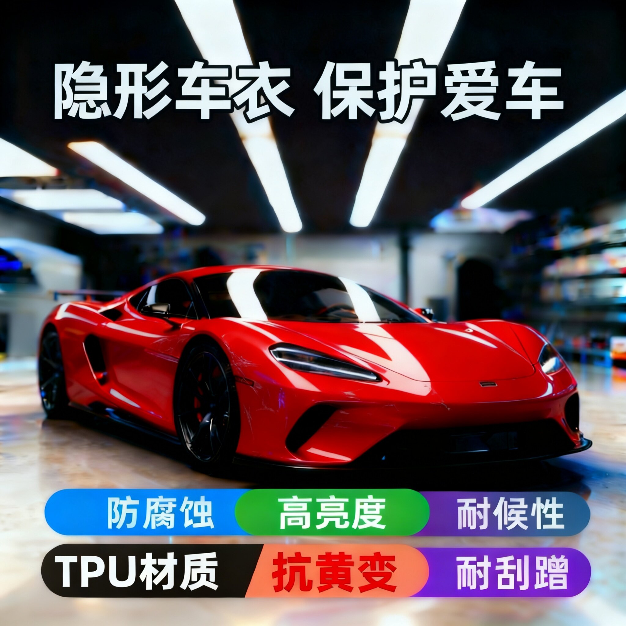 杜邦隐形车衣汽车全车身贴膜TPU透明哑光磨砂亮黑漆面保护包施工