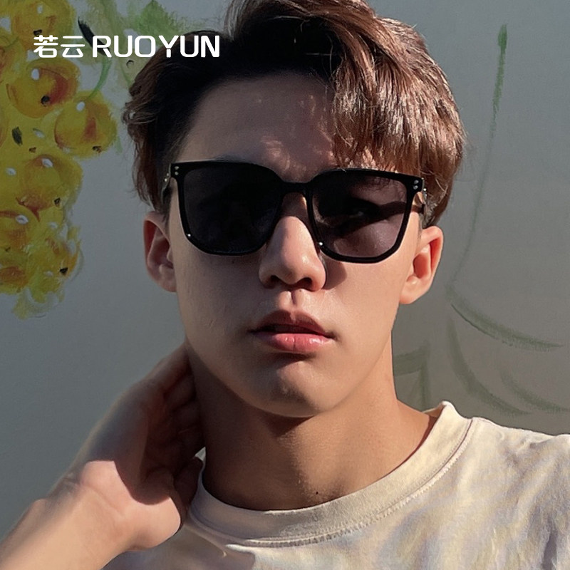 GM墨镜男款开车偏光防紫外线2022新款高级感大脸方框太阳眼镜女夏