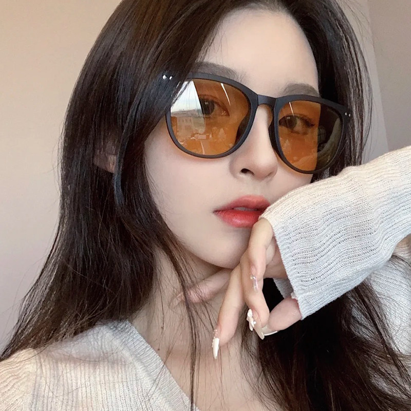 gm折叠墨镜女高级感防嗮防紫外线2022新款茶色偏光开车太阳眼镜男