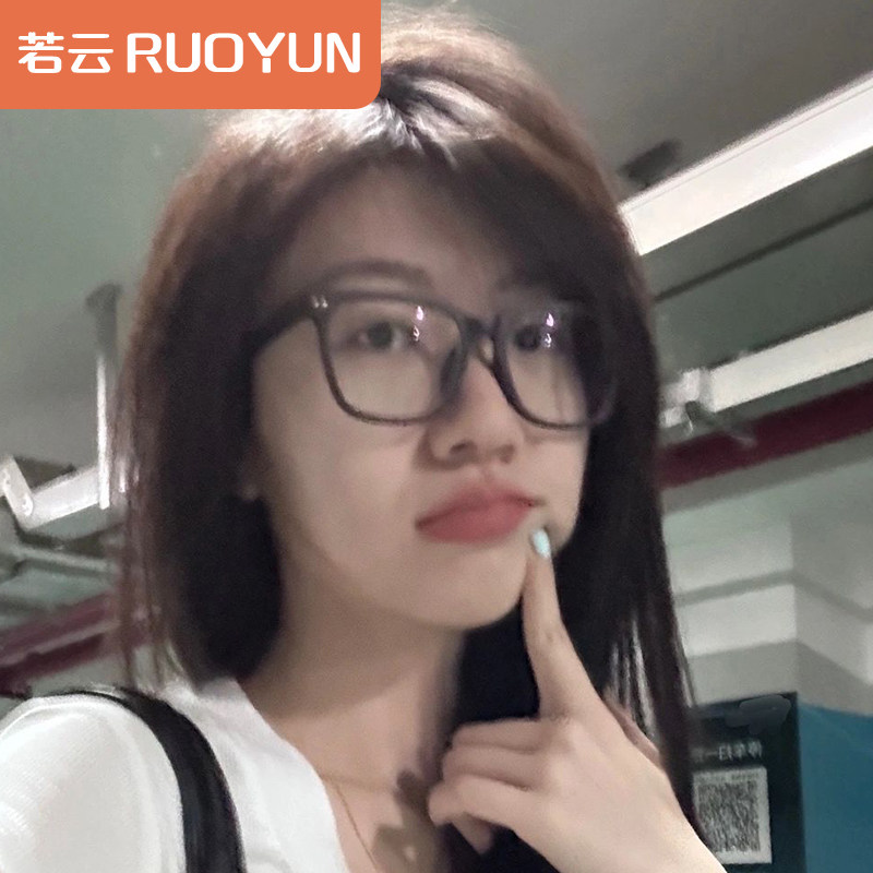 磨砂黑框眼镜女素颜神器可配度数韩版潮方框防蓝光近视眼睛架