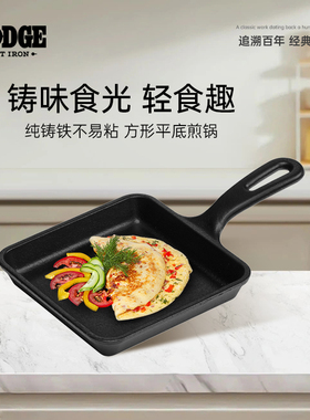 Lodge美国进口铸铁平底锅早餐玉子烧锅户外露营可烤肉 L5WS3 14CM