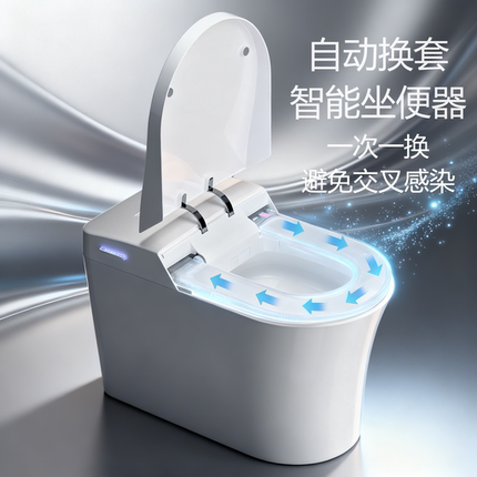 沐牌 全自动换套智能马桶公用一次性电动换垫纸走纸坐便器转转垫