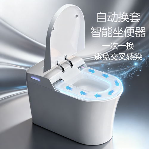 公用电动换垫纸走纸坐便器转转垫