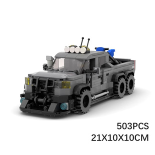 MOC-42828福特VelociRaptor车厢 speed8格车拼装积木模型汽车