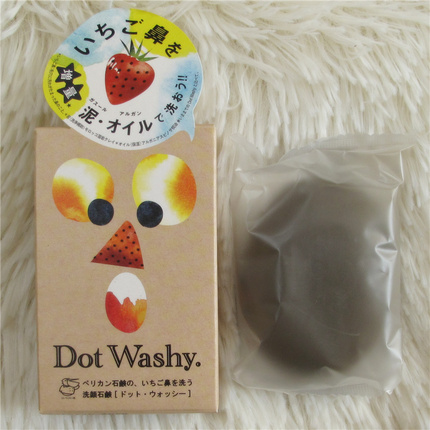 日本购Pelican Dot Washy去黑头草莓鼻洁面皂