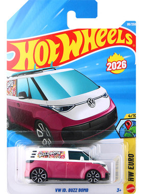26D风火轮C4982合金小车收藏模型玩具大众面包车VW ID BUZZ BOMB