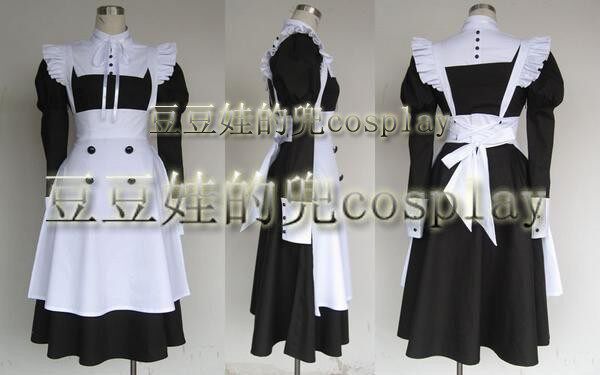 cosplay动漫《黑执事》女仆 梅琳4件套cos服装免邮定制