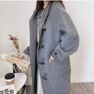 高级感小众洋气上衣 欧洲站高品质名媛风毛呢外套女2022年秋冬新款