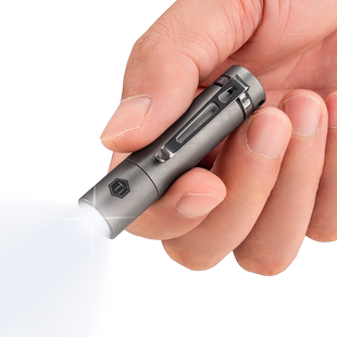 酷友CooYoo钛合金微型AAA钥匙扣手电筒EDC防水手电迷你小手电KF04