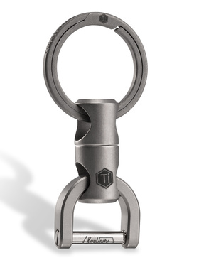 酷友CooYoo KM13钛合金创意旋转钥匙扣DIY钥匙圈马蹄扣 随身EDC