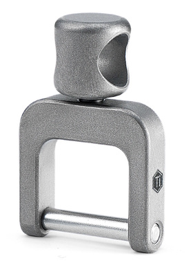 CooYoo酷友KA35钛合金旋转D环汽车挂件钥匙圈EDC多功能钥匙扣