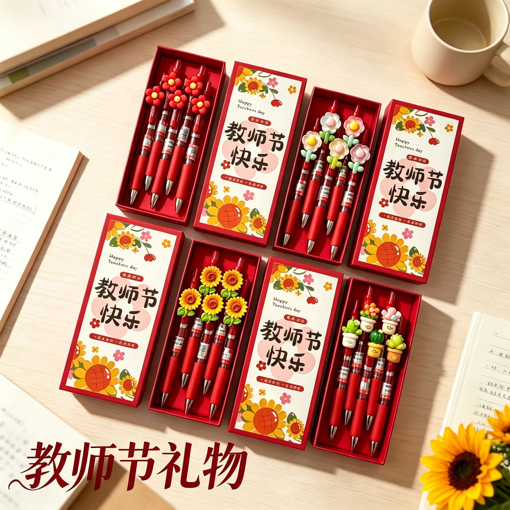 品牌红笔礼盒教师节礼物送老师图片