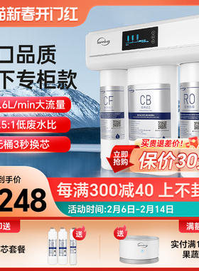 iSpring爱诗普霖400G净水器家用厨房过滤器RO反渗透纯水机