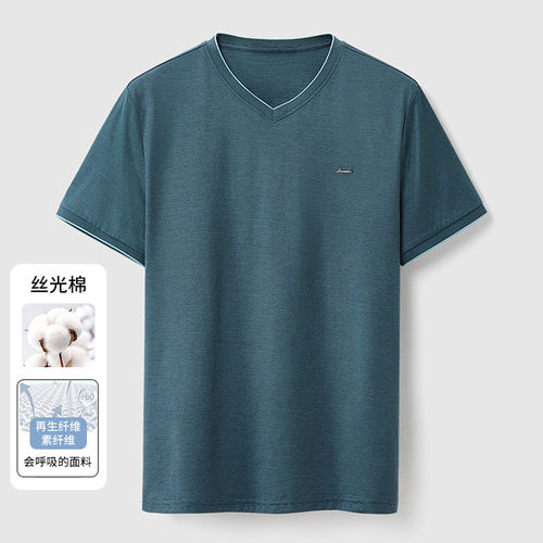 【H家】撤标撤柜！春夏男士新款时尚简约柔滑舒适V领短袖T恤