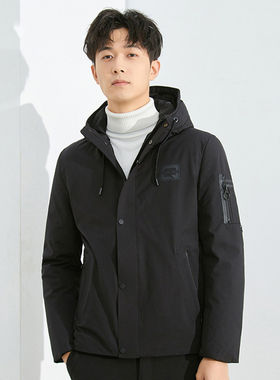 撤柜剪标休闲连帽保暖羽绒服尾货