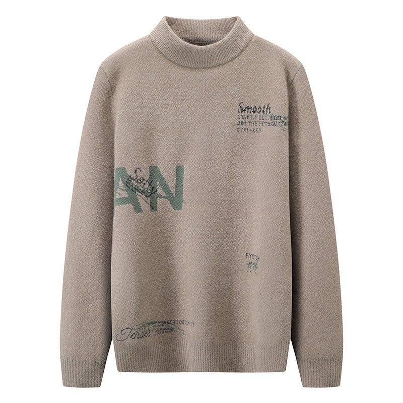 外贸半高领毛衣男保暖秋冬内搭男生打底男士冬季冬款卡其针织衫,男装,针织衫/毛衣,淘宝优惠券,粉丝福利购,淘宝优惠卷