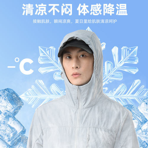 一线撤标撤柜！新款休闲透气轻柔冰感连帽防晒衣（男女同款）