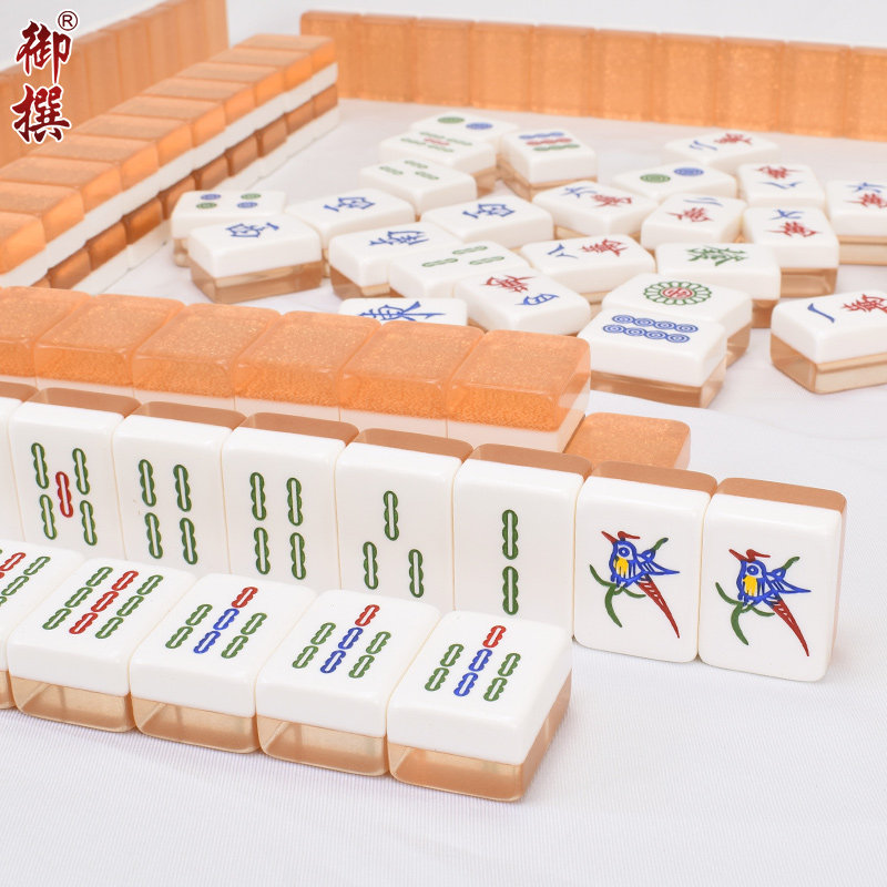 高档水晶麻将牌-土豪金 奢华麻雀牌 可手搓