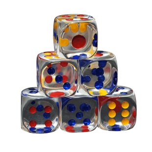 御撰骰子塞子 大号点数色子圆角透明大筛子 酒吧夜店ktv游戏道具