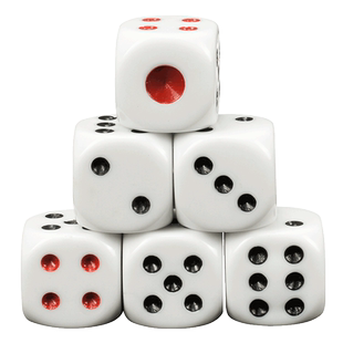 御撰筛子骰子 大号白色圆角点数色子塞子盅色子骰子盅游戏ktv玩具