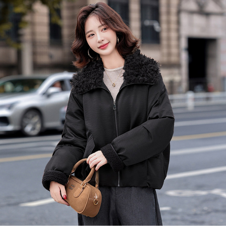 2025新款时尚毛领派克服女短款冬季加厚加绒棉服外套高级感羊羔毛,女装/女士精品,棉衣/棉服,淘宝优惠券,粉丝福利购,淘宝优惠卷