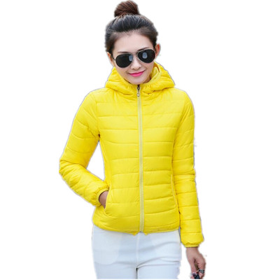 秋冬款修身风短款连帽学生面包服