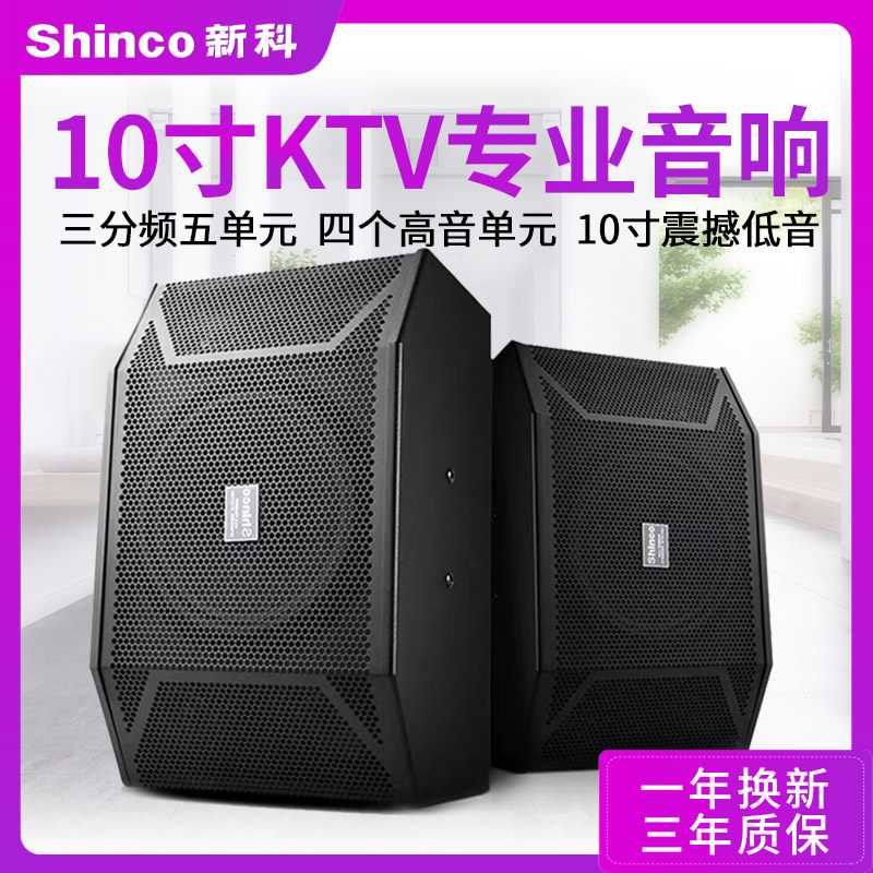新科家庭KTV音响专业大功率10寸三分频五单元商用家用K歌卡包音箱