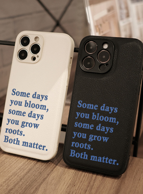 some days you grow roots皮革小众适用于苹果iphone16promax手机壳15promax全包防摔创意14PRO/13pro/12