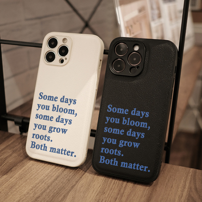 some days you grow roots皮革小众适用于苹果iphone16promax手机壳15promax全包防摔创意14PRO/13pro/12