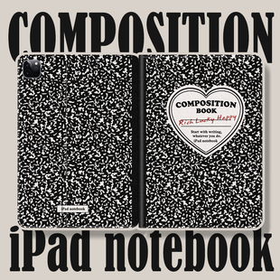 爱心笔记复古ipad保护套pro2022带笔槽款 10.2平板air5壳11寸mini6