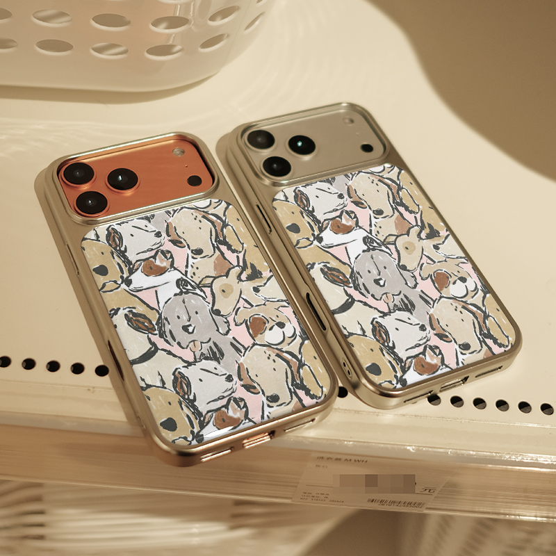 狗狗大队适用于苹果iphone17promax滴胶透明背卡手机壳16promax防摔创意15PRO/14新款原创