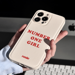 rose朴彩英number one girl皮革小众适用于苹果iphone16promax手机壳15promax全包防摔创意14PRO/13/12新款