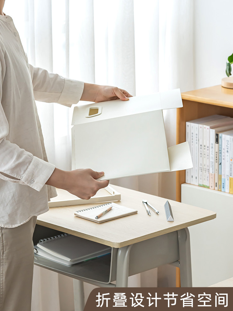 폴더 시험지 보관함 사무용품 플라스틱 데이터 보관함 데스크탑 보관함 파일 바구니 접이식