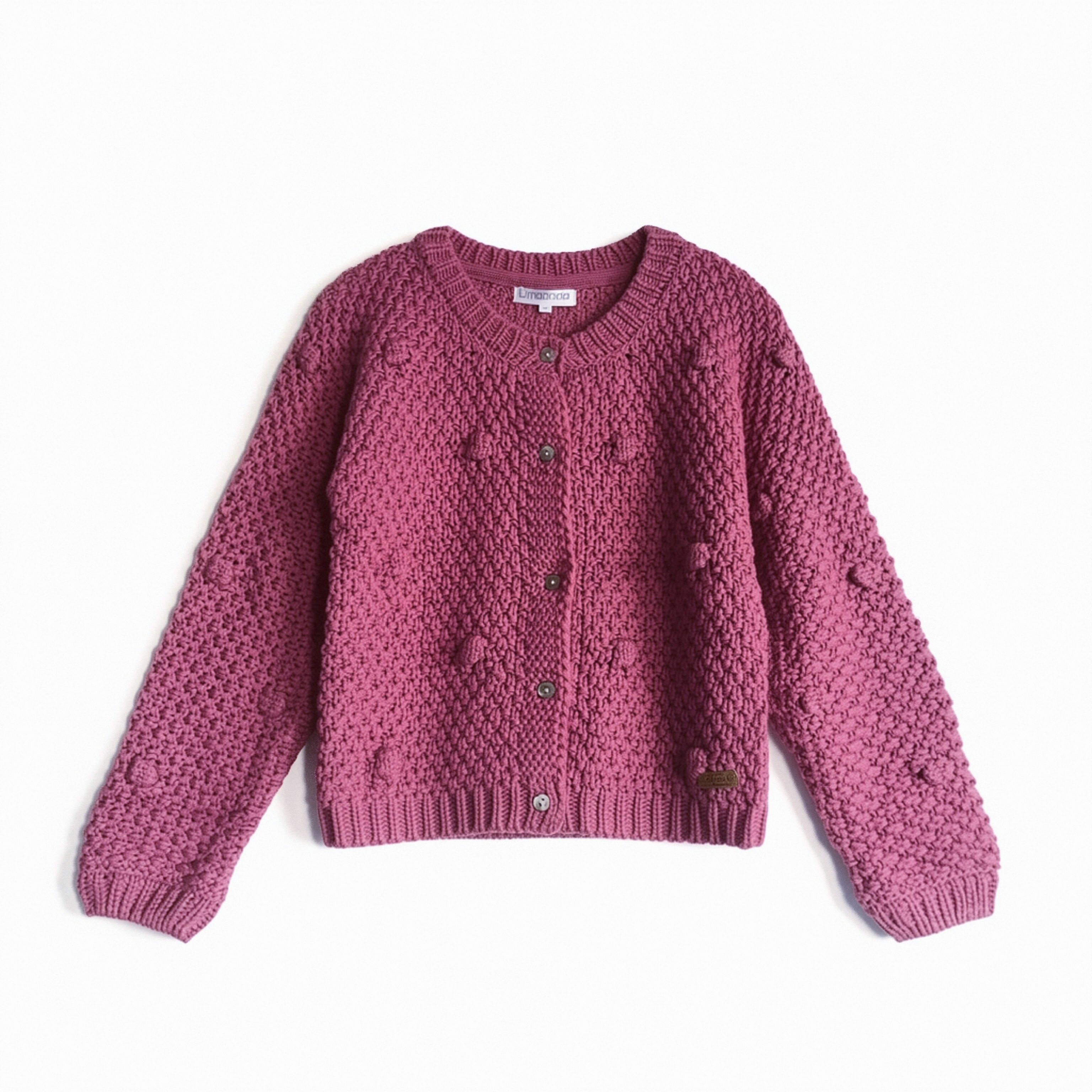 西班牙单玫粉色斑驳编织圆领长袖春秋冬季女童长袖针织配裙开衫,童装/婴儿装/亲子装,毛衣/针织衫,淘宝优惠券,粉丝福利购,淘宝优惠卷