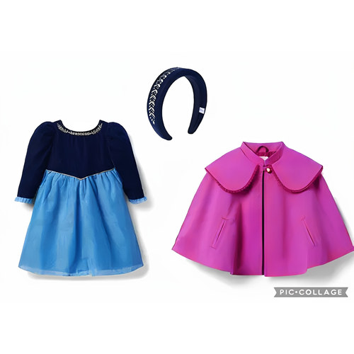 JANIEANDJACK天鹅绒女童公主裙