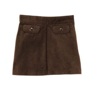 6个月女童半身裙 jack全棉咖啡色灯芯绒3 janie and