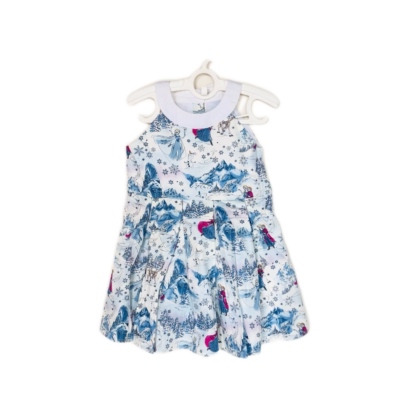 天使世界图案女童连衣裙