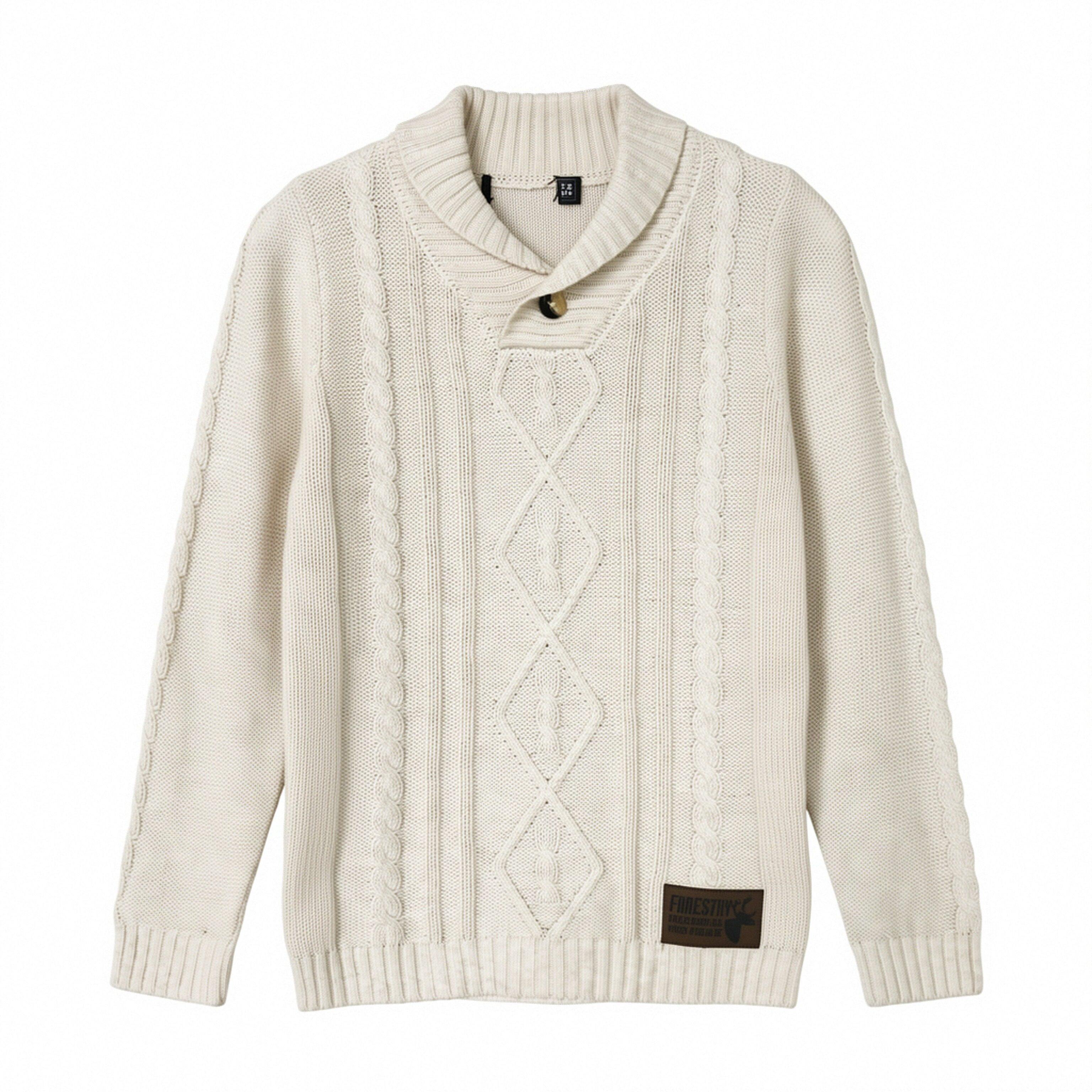 外贸原单春秋冬季米白色纯棉扭花图案中性男女童针织毛线衣,童装/婴儿装/亲子装,毛衣/针织衫,淘宝优惠券,粉丝福利购,淘宝优惠卷