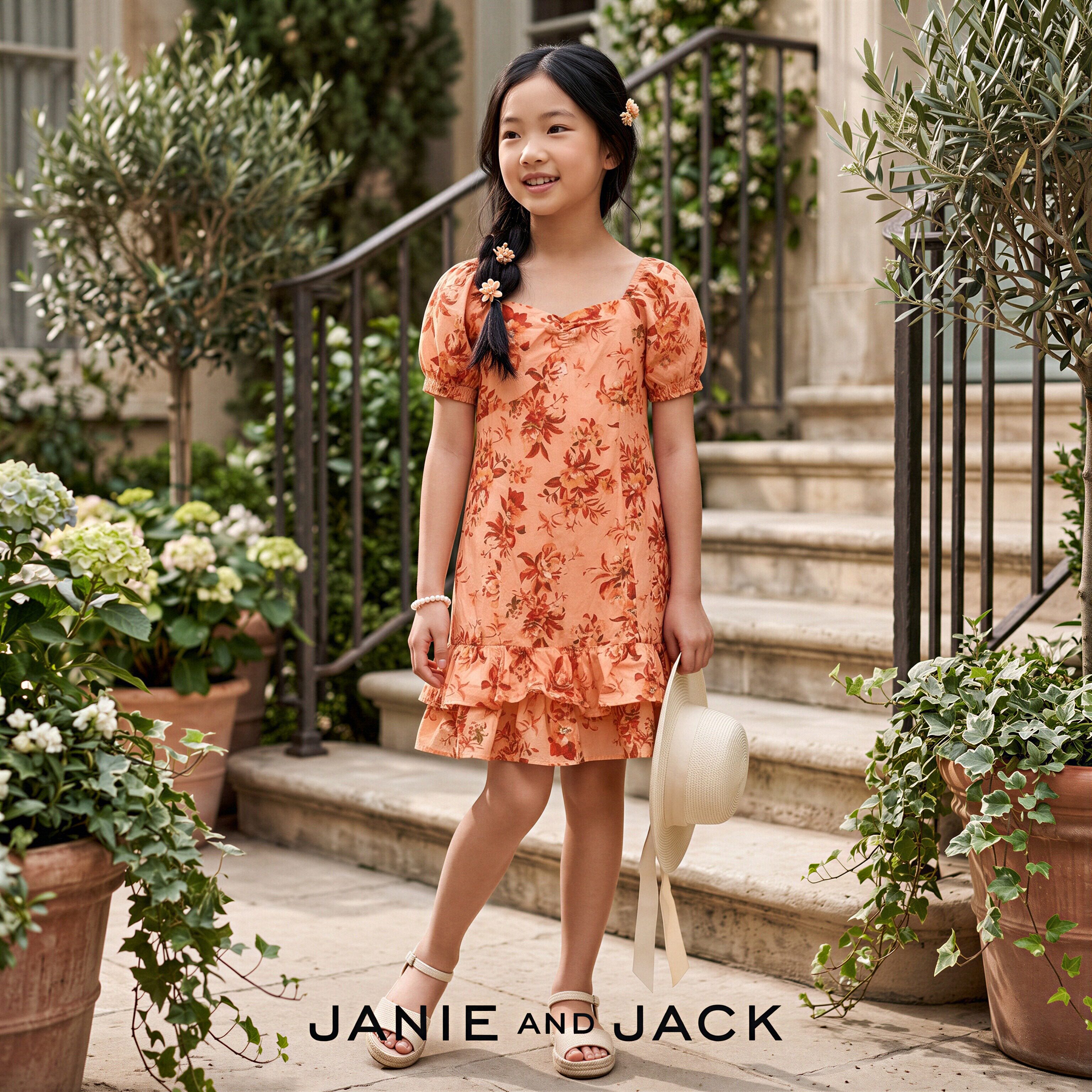 JANIEANDJACK纯棉女童连衣裙